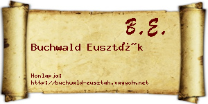 Buchwald Euszták névjegykártya